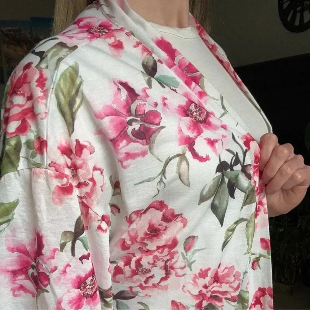 Show Me Your MuMu Floral Duster Cardigan One Size - Picture 4 of 6